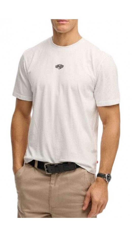 SUPERDRY D2 OVIN MICRO LOGO T-SHIRT ΜΠΛΟΥΖΑ ΑΝΔΡΙΚΗ WHITE