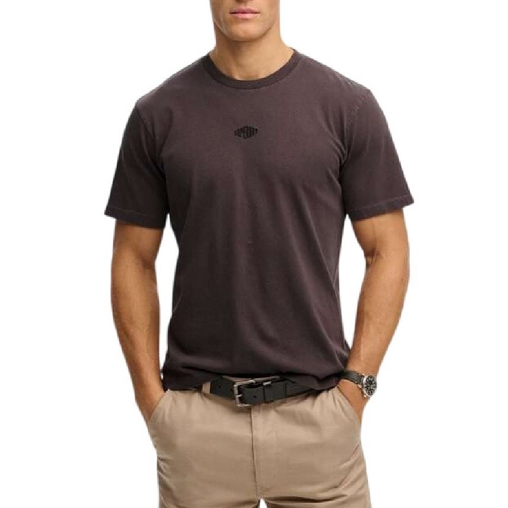 SUPERDRY D2 OVIN MICRO LOGO T-SHIRT ΜΠΛΟΥΖΑ ΑΝΔΡΙΚΗ BROWN