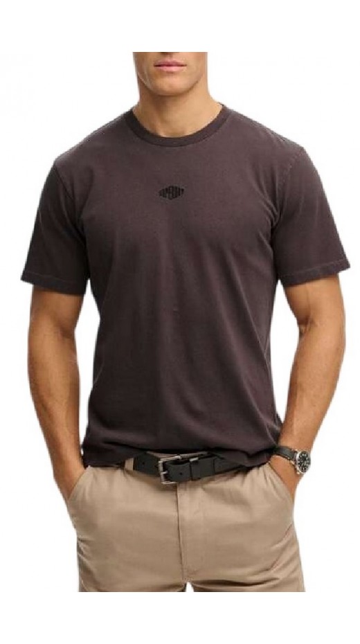 SUPERDRY D2 OVIN MICRO LOGO T-SHIRT ΜΠΛΟΥΖΑ ΑΝΔΡΙΚΗ BROWN