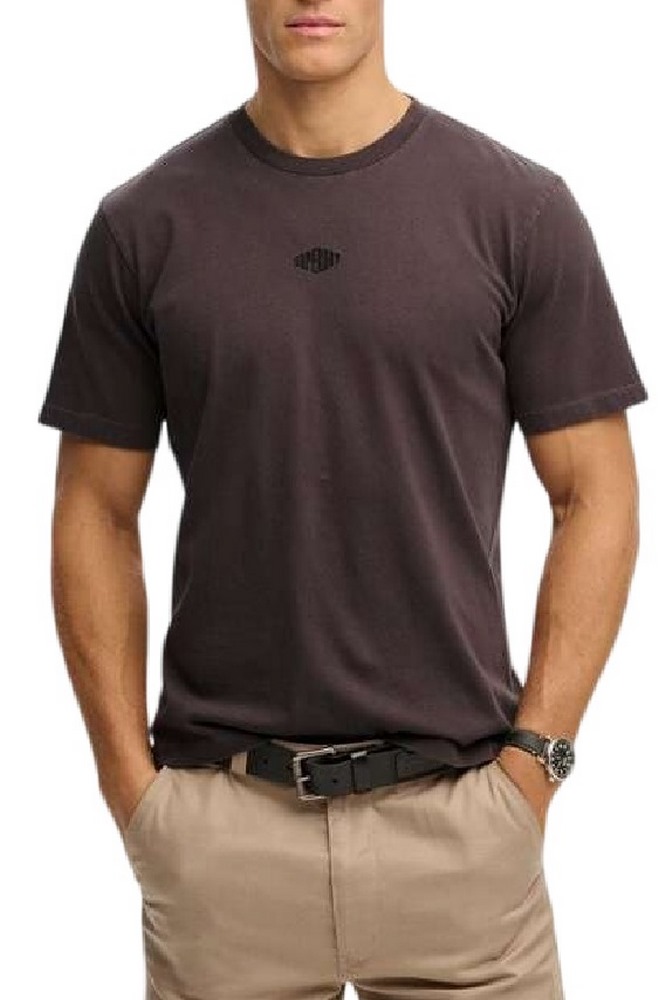 SUPERDRY D2 OVIN MICRO LOGO T-SHIRT ΜΠΛΟΥΖΑ ΑΝΔΡΙΚΗ BROWN