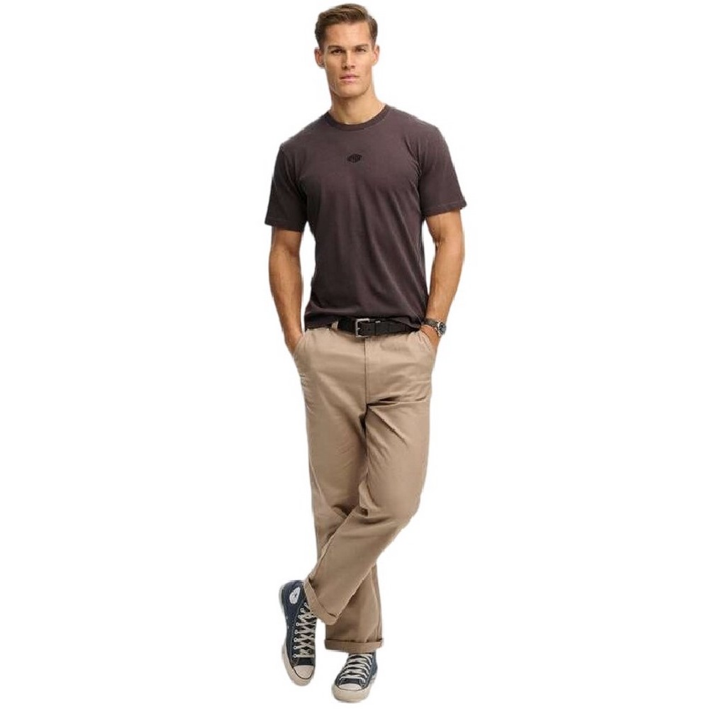 SUPERDRY D2 OVIN MICRO LOGO T-SHIRT ΜΠΛΟΥΖΑ ΑΝΔΡΙΚΗ BROWN