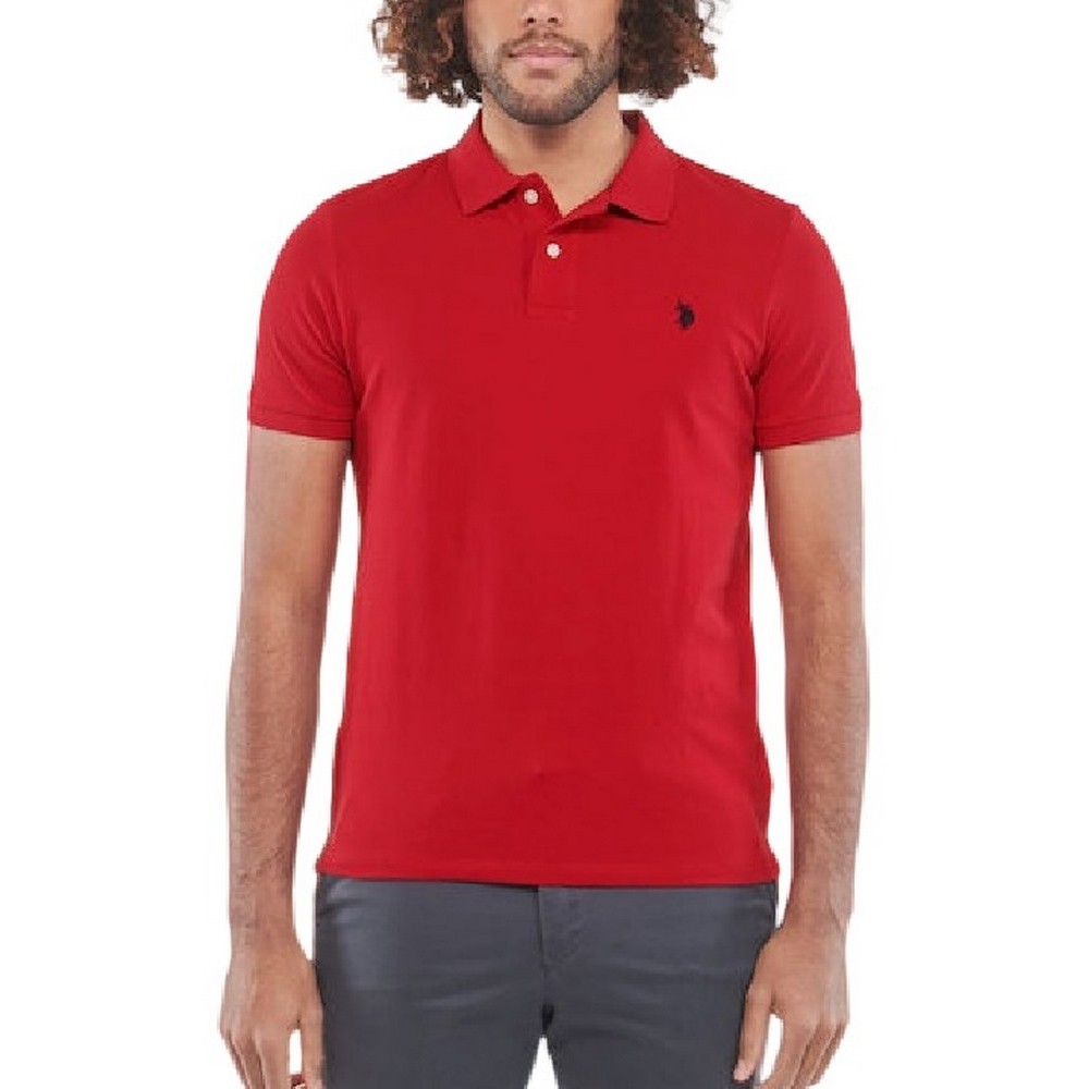 U. S POLO KING ΜΠΛΟΥΖΑ POLO ΑΝΔΡΙΚΗ RED