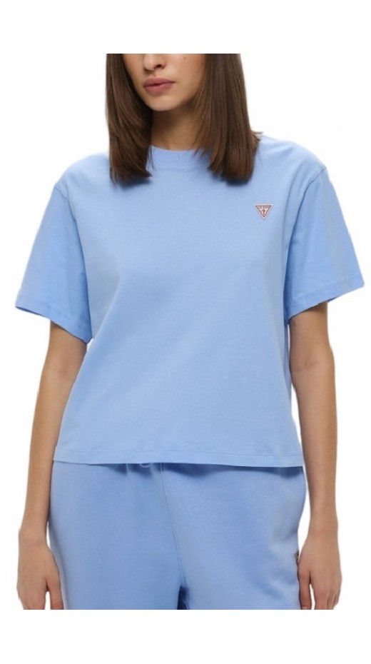 GUESS JEANS CN BOXY MINI TRIANG TEE T-SHIRT ΜΠΛΟΥΖΑ ΓΥΝΑΙΚΕΙΑ BLUE