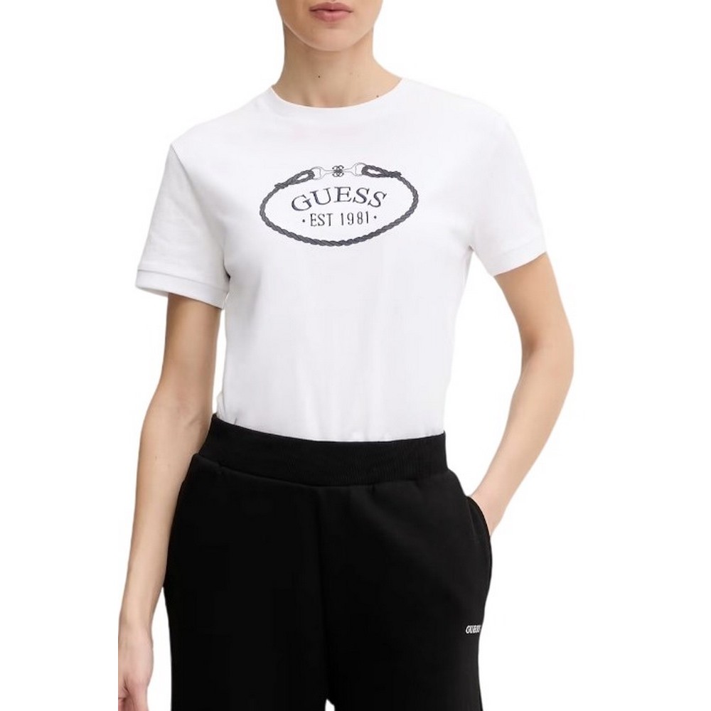 GUESS ROSALBA CN T-SHIRT ΜΠΛΟΥΖΑ ΓΥΝΑΙΚΕΙΑ WHITE