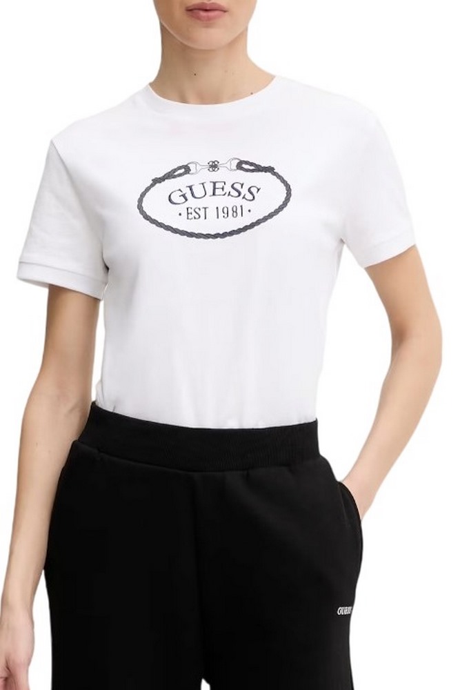 GUESS ROSALBA CN T-SHIRT ΜΠΛΟΥΖΑ ΓΥΝΑΙΚΕΙΑ WHITE