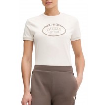 GUESS ROSALBA CN T-SHIRT ΜΠΛΟΥΖΑ ΓΥΝΑΙΚΕΙΑ OFF WHITE