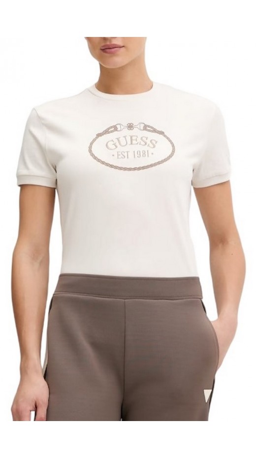 GUESS ROSALBA CN T-SHIRT ΜΠΛΟΥΖΑ ΓΥΝΑΙΚΕΙΑ OFF WHITE