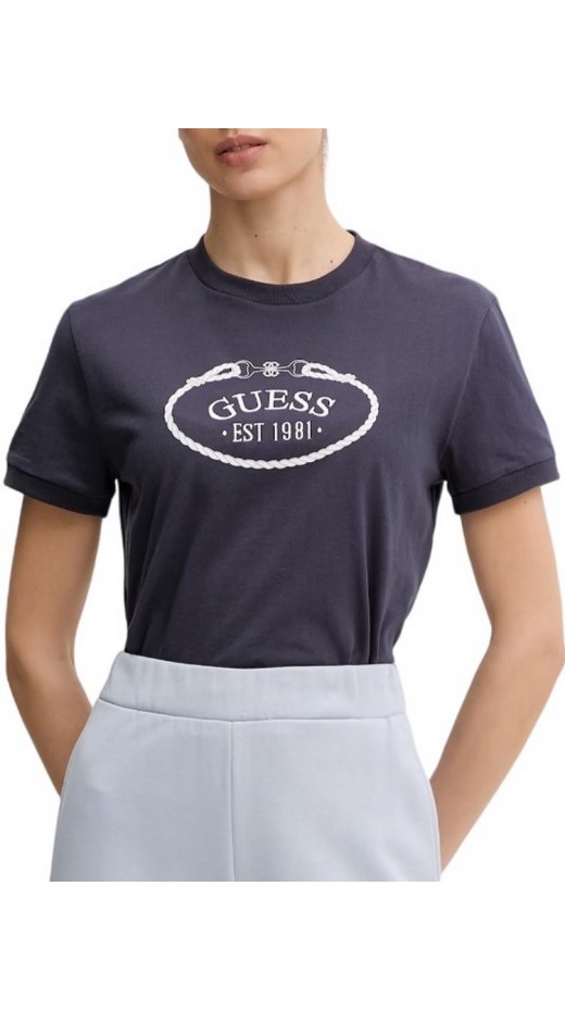 GUESS ROSALBA CN T-SHIRT ΜΠΛΟΥΖΑ ΓΥΝΑΙΚΕΙΑ DARK NAVY