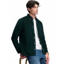 SUPERDRY CLASSIC NEEDLE CORD SHIRT ΠΟΥΚΑΜΙΣΟ ΑΝΔΡΙΚΟ FOREST GREEN