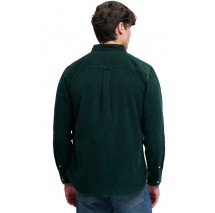 SUPERDRY CLASSIC NEEDLE CORD SHIRT ΠΟΥΚΑΜΙΣΟ ΑΝΔΡΙΚΟ FOREST GREEN