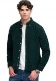 SUPERDRY CLASSIC NEEDLE CORD SHIRT ΠΟΥΚΑΜΙΣΟ ΑΝΔΡΙΚΟ FOREST GREEN