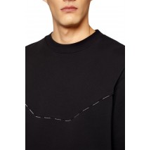 ΜΠΛΟΥΖΑ ΦΟΥΤΕΡ PIPING LOGO GARZATA ΑΝΔΡΙΚΗ VERSACE JEANS COUTURE BLACK
