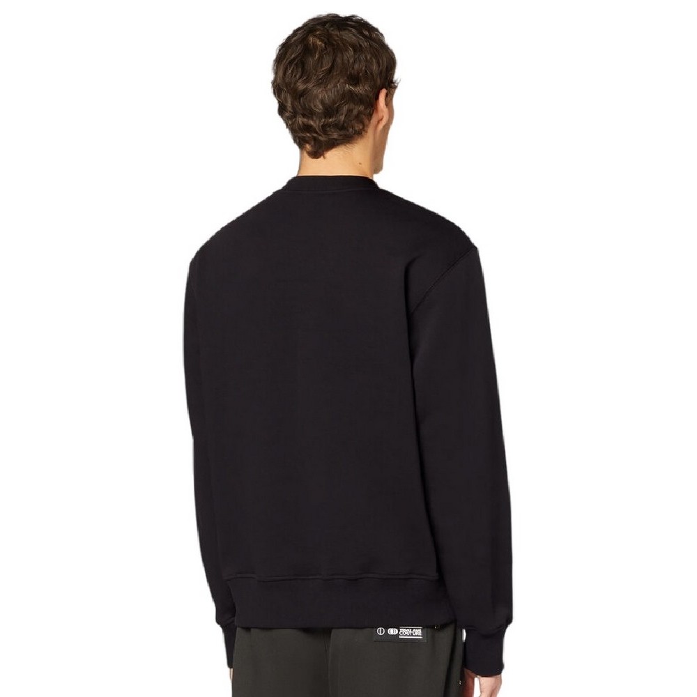 ΜΠΛΟΥΖΑ ΦΟΥΤΕΡ PIPING LOGO GARZATA ΑΝΔΡΙΚΗ VERSACE JEANS COUTURE BLACK