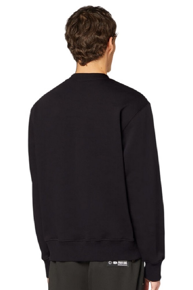 ΜΠΛΟΥΖΑ ΦΟΥΤΕΡ PIPING LOGO GARZATA ΑΝΔΡΙΚΗ VERSACE JEANS COUTURE BLACK
