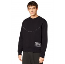 ΜΠΛΟΥΖΑ ΦΟΥΤΕΡ PIPING LOGO GARZATA ΑΝΔΡΙΚΗ VERSACE JEANS COUTURE BLACK