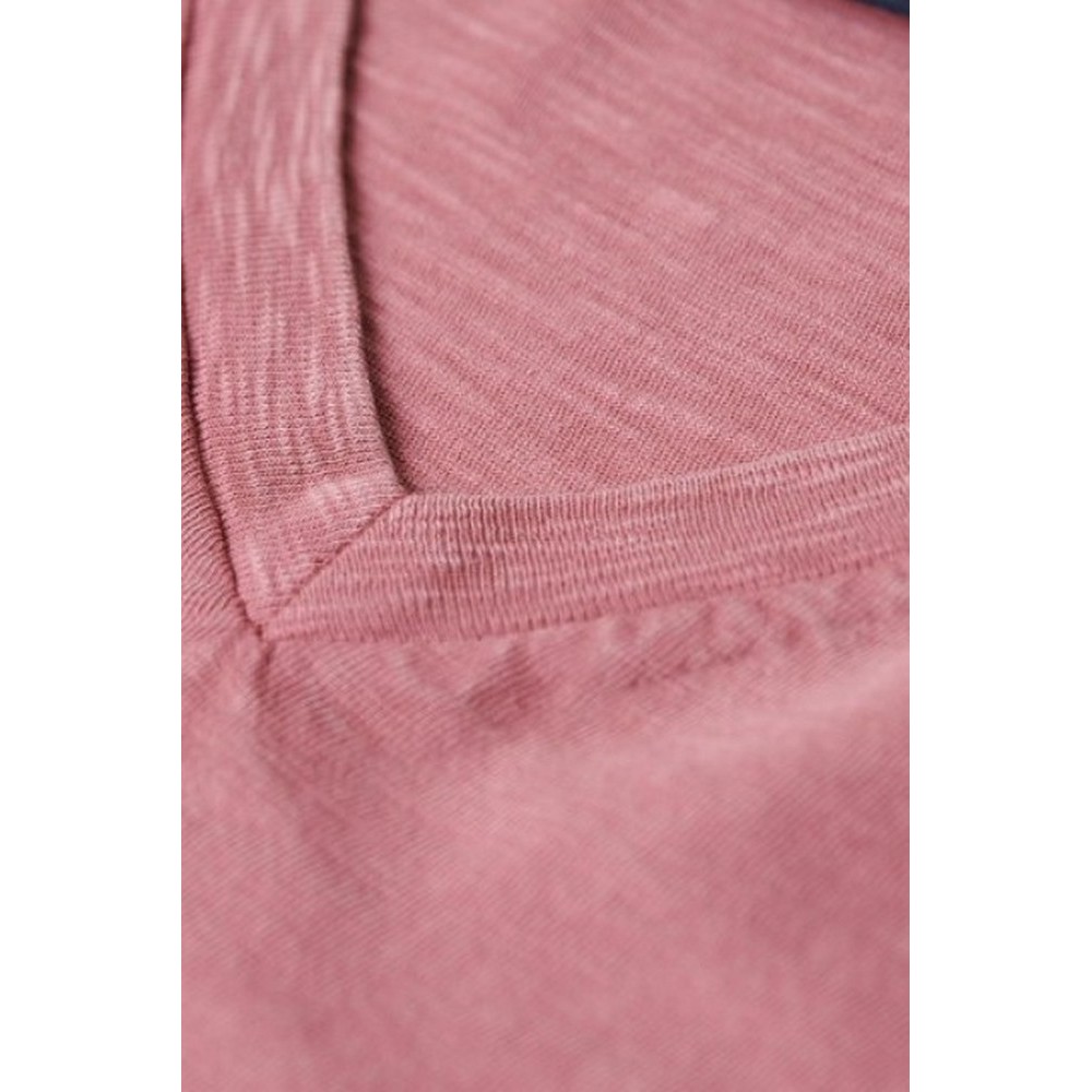 SUPERDRY  V NECK SLUB T-SHIRT ΜΠΛΟΥΖΑ ΑΝΔΡΙΚΗ ROSE