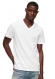 SUPERDRY  V NECK SLUB T-SHIRT ΜΠΛΟΥΖΑ ΑΝΔΡΙΚΗ WHITE