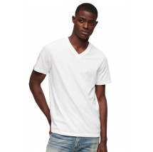 SUPERDRY  V NECK SLUB T-SHIRT ΜΠΛΟΥΖΑ ΑΝΔΡΙΚΗ WHITE