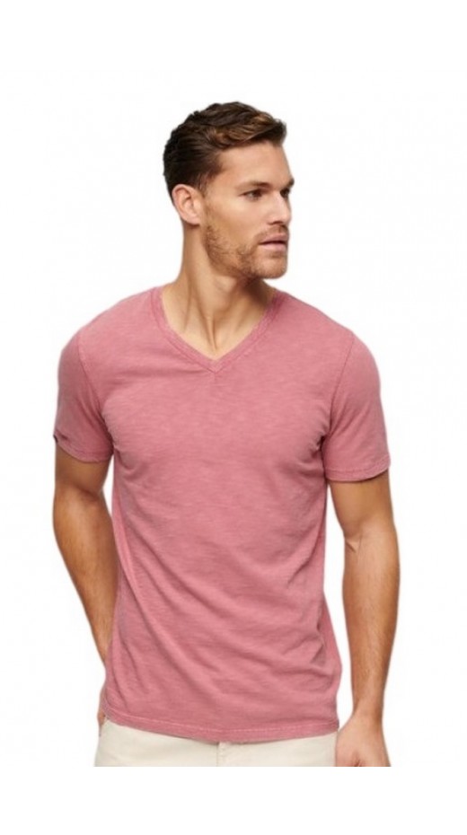 SUPERDRY  V NECK SLUB T-SHIRT ΜΠΛΟΥΖΑ ΑΝΔΡΙΚΗ ROSE
