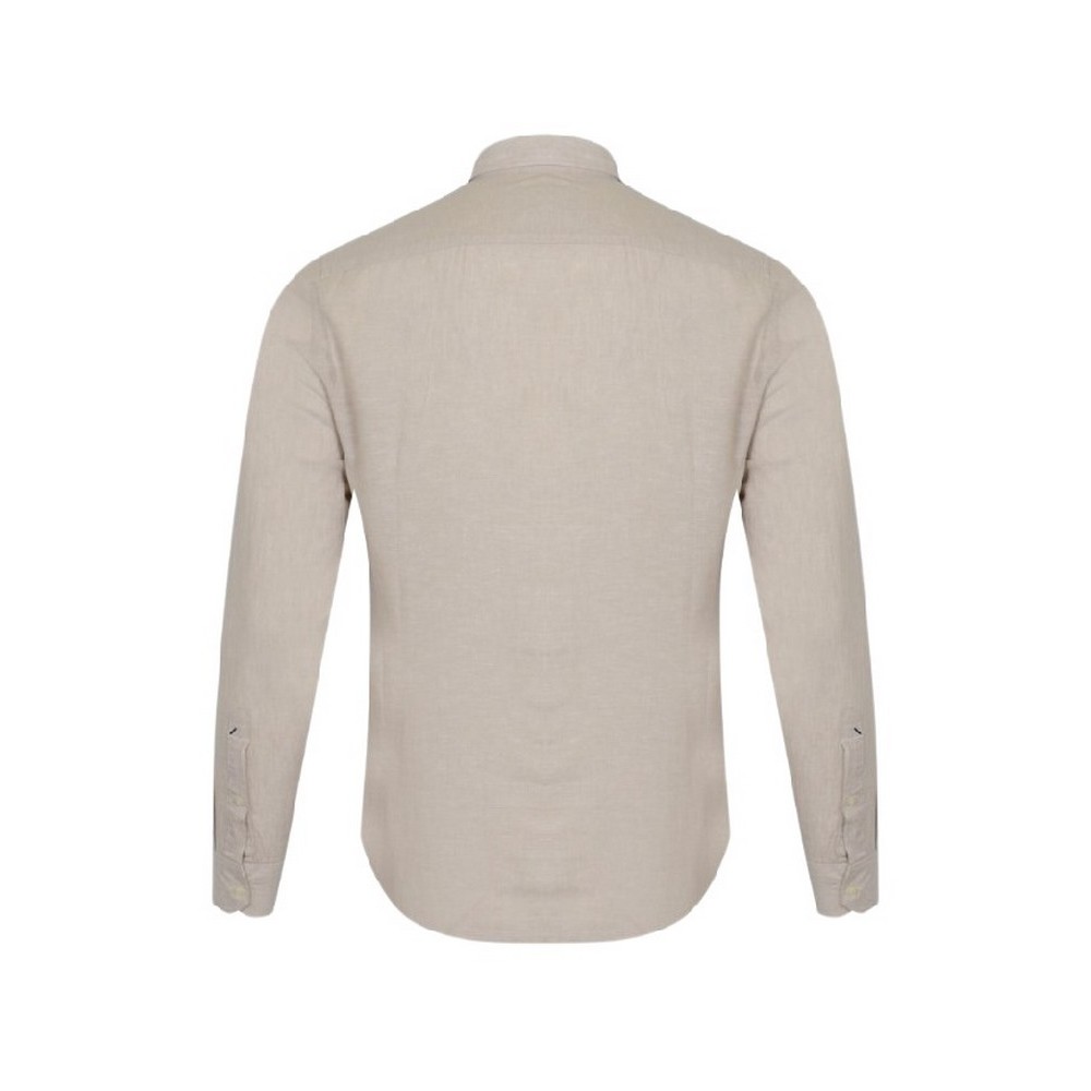 U.S.POLO ZED 000191 EH03 SHIRT LS SLIM FIT ΠΟΥΚΑΜΙΣΟ ΑΝΔΡΙΚΟ BEIGE