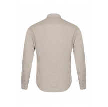 U.S.POLO ZED 000191 EH03 SHIRT LS SLIM FIT ΠΟΥΚΑΜΙΣΟ ΑΝΔΡΙΚΟ BEIGE