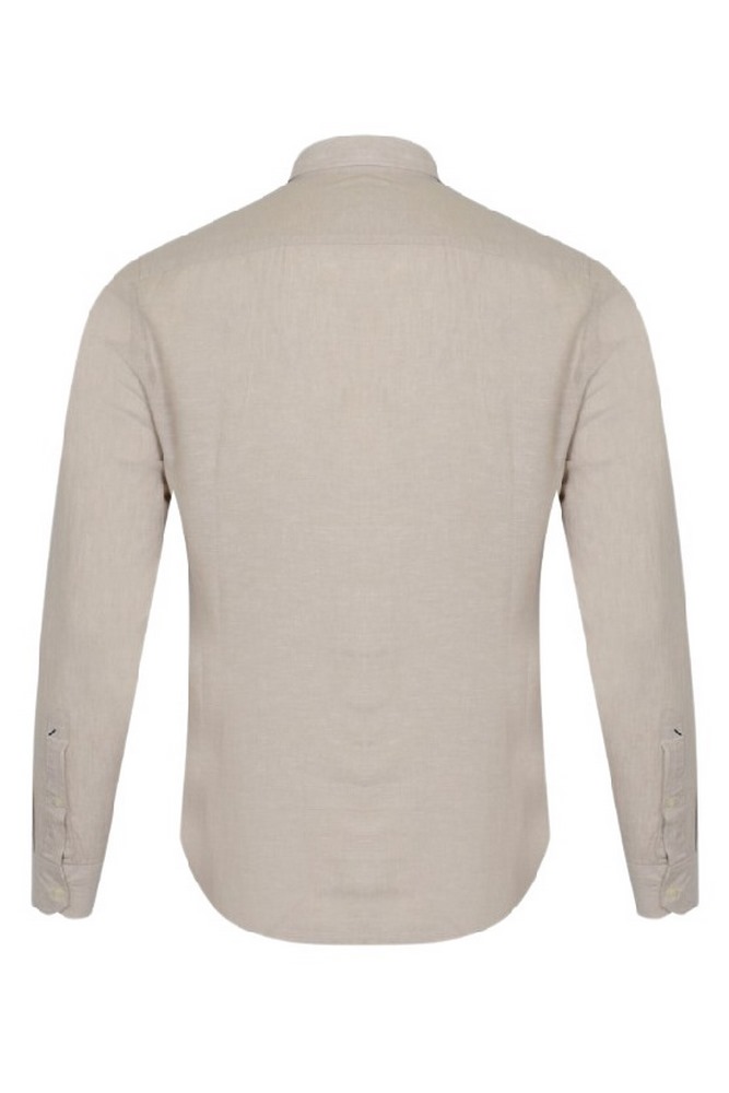 U.S.POLO ZED 000191 EH03 SHIRT LS SLIM FIT ΠΟΥΚΑΜΙΣΟ ΑΝΔΡΙΚΟ BEIGE