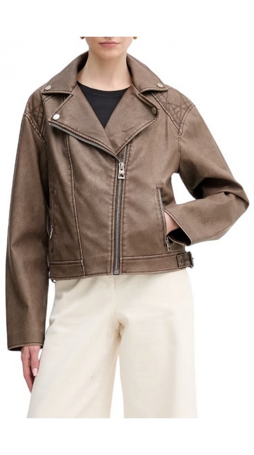 GUESS NADA VINTAGE BIKER ΜΠΟΥΦΑΝ ΓΥΝΑΙΚΕΙΟ BROWN