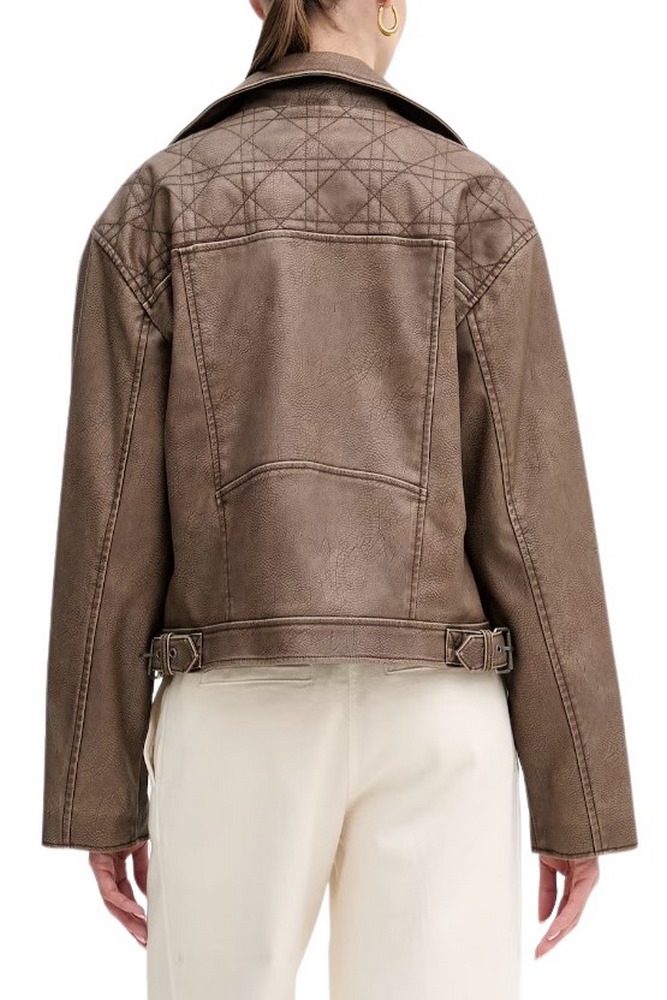 GUESS NADA VINTAGE BIKER ΜΠΟΥΦΑΝ ΓΥΝΑΙΚΕΙΟ BROWN