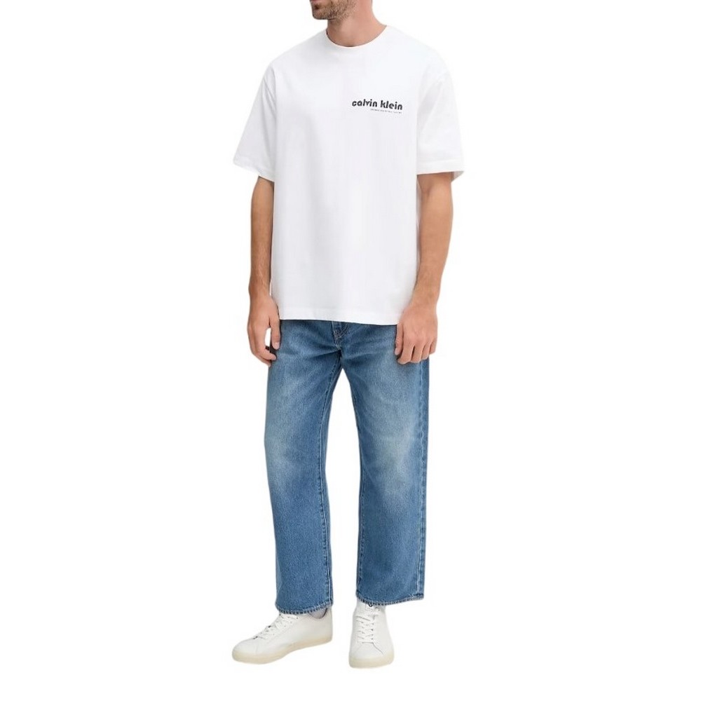 CALVIN KLEIN  16S CLVN KLN BHS T-SHIRT ΜΠΛΟΥΖΑ ΑΝΔΡΙΚΗ WHITE