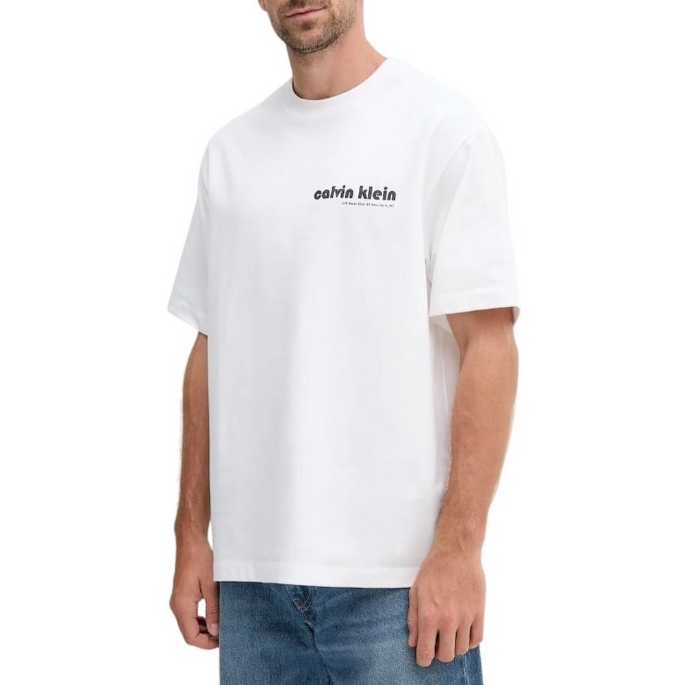 CALVIN KLEIN  16S CLVN KLN BHS T-SHIRT ΜΠΛΟΥΖΑ ΑΝΔΡΙΚΗ WHITE