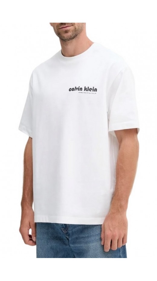 CALVIN KLEIN  16S CLVN KLN BHS T-SHIRT ΜΠΛΟΥΖΑ ΑΝΔΡΙΚΗ WHITE