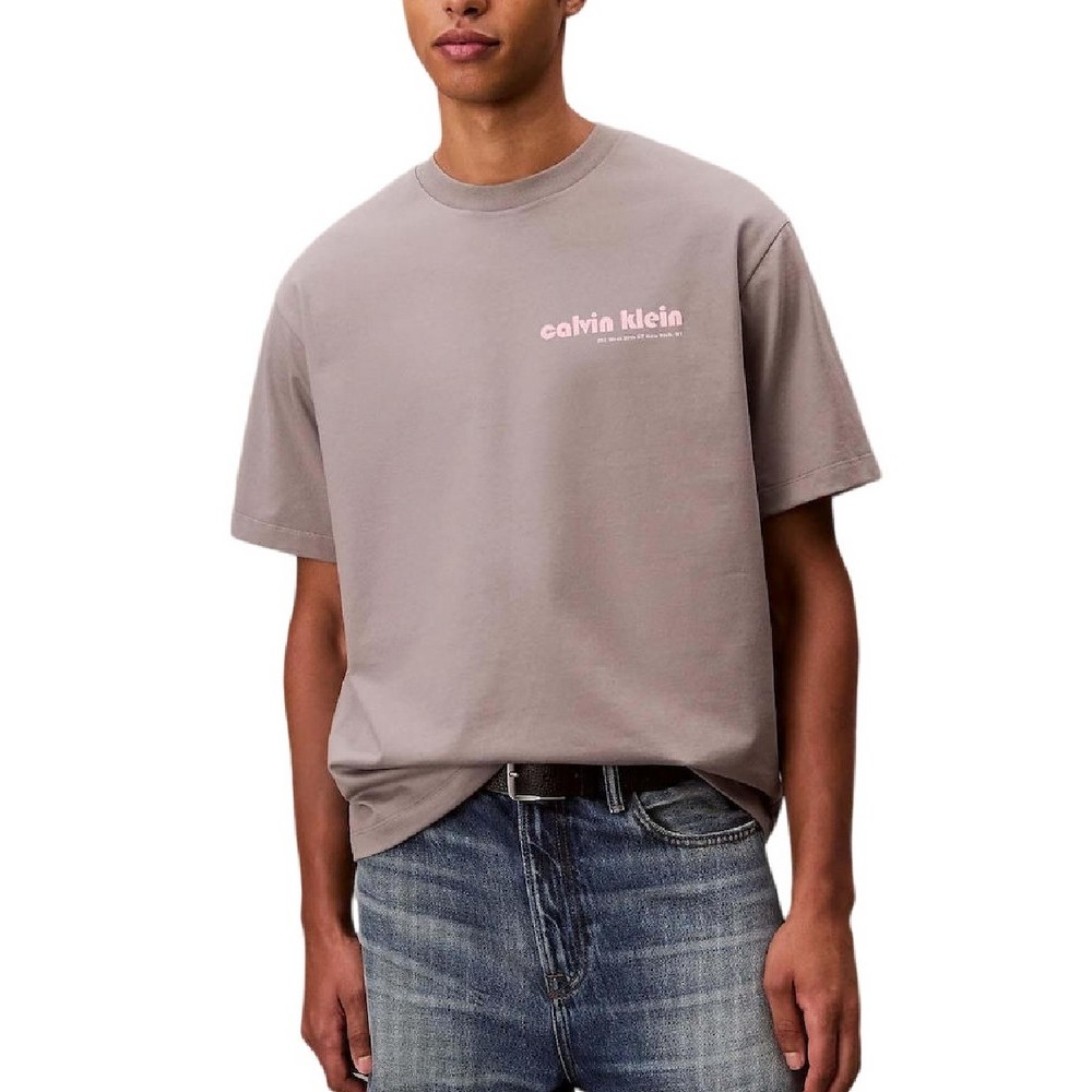 CALVIN KLEIN  16S CLVN KLN BHS T-SHIRT ΜΠΛΟΥΖΑ ΑΝΔΡΙΚΗ GREY