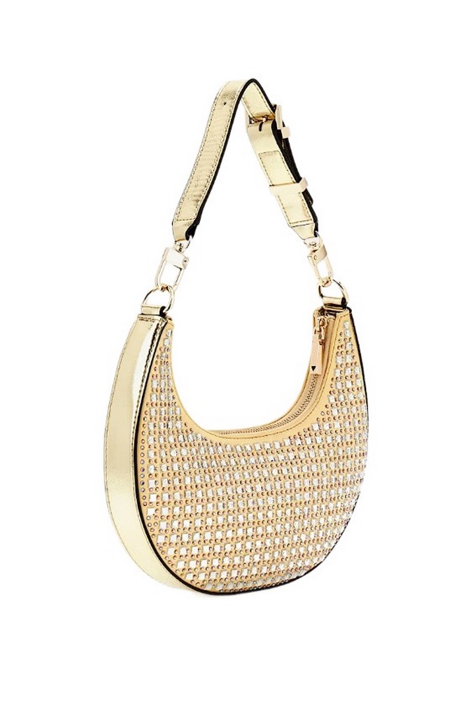 GUESS LUA SMALL HOBO ΤΣΑΝΤΑ ΓΥΝΑΙΚΕΙΑ GOLD