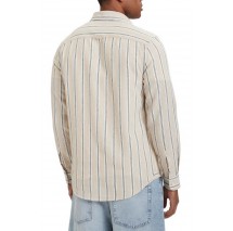 TOMMY JEANS REG LINEN MX STRP SHIRT EXT ΠΟΥΚΑΜΙΣΟ ΑΝΔΡΙΚΟ BEIGE