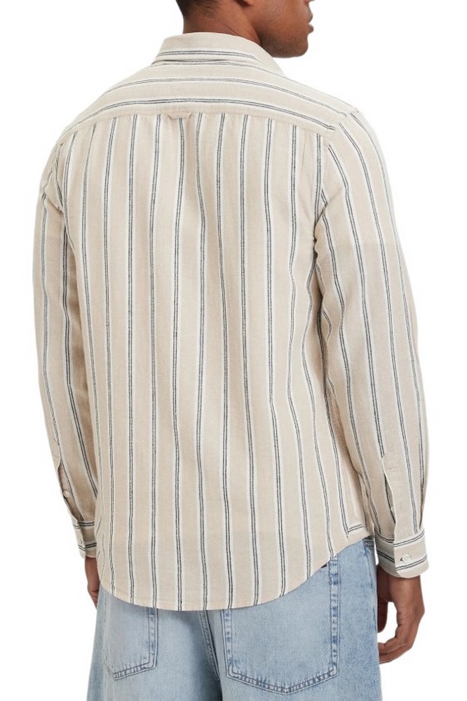 TOMMY JEANS REG LINEN MX STRP SHIRT EXT ΠΟΥΚΑΜΙΣΟ ΑΝΔΡΙΚΟ BEIGE