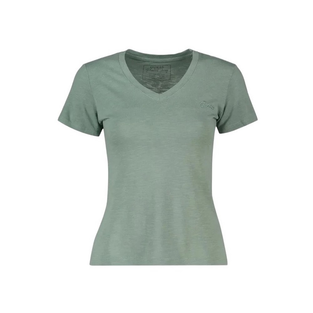 GUESS SLUBBY T-SHIRT ΜΠΛΟΥΖΑ ΓΥΝΑΙΚΕΙΑ KHAKI