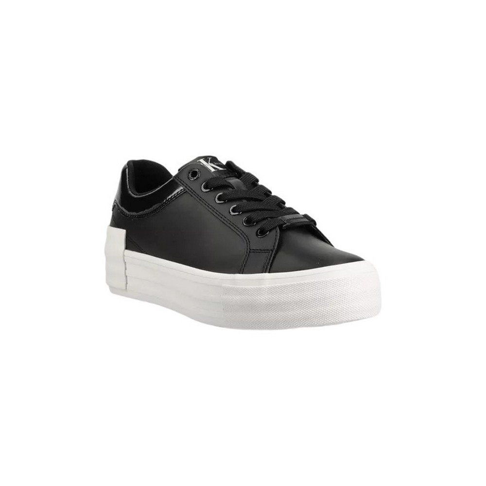 CALVIN KLEIN JEANS VULC FLATFORM BOLD LTH-GLOSSY ΠΑΠΟΥΤΣΙ ΓΥΝΑΙΚΕΙΟ BLACK