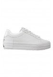 CALVIN KLEIN JEANS VULC FLATFORM BOLD LTH-GLOSSY ΠΑΠΟΥΤΣΙ ΓΥΝΑΙΚΕΙΟ WHITE