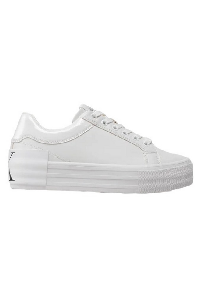 CALVIN KLEIN JEANS VULC FLATFORM BOLD LTH-GLOSSY ΠΑΠΟΥΤΣΙ ΓΥΝΑΙΚΕΙΟ WHITE