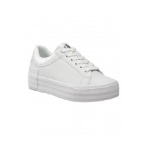 CALVIN KLEIN JEANS VULC FLATFORM BOLD LTH-GLOSSY ΠΑΠΟΥΤΣΙ ΓΥΝΑΙΚΕΙΟ WHITE