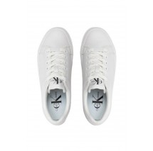 CALVIN KLEIN JEANS VULC FLATFORM BOLD LTH-GLOSSY ΠΑΠΟΥΤΣΙ ΓΥΝΑΙΚΕΙΟ WHITE