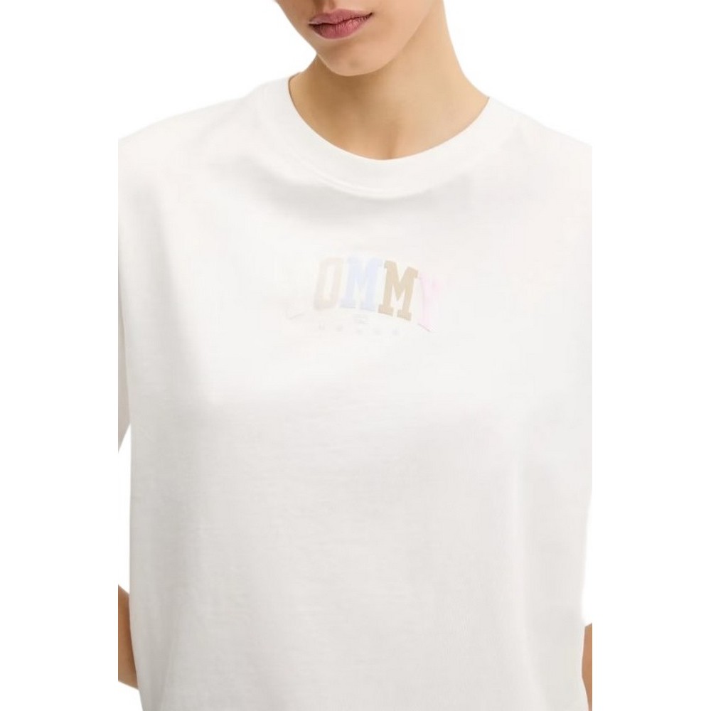 TOMMY JEANS  RLX COLOR VARSITY TEE T-SHIRT ΜΠΛΟΥΖΑ ΓΥΝΑΙΚΕΙΑ OFF WHITE
