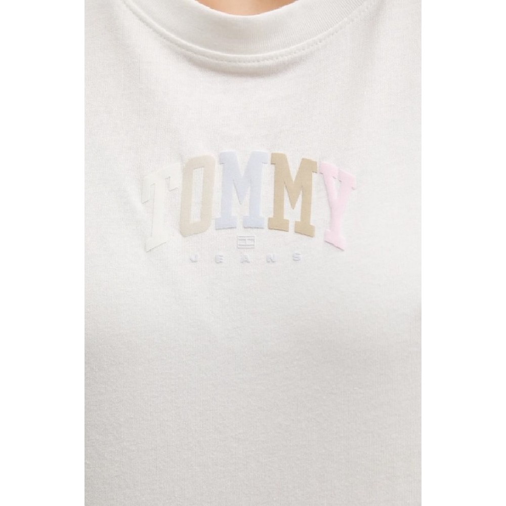 TOMMY JEANS  RLX COLOR VARSITY TEE T-SHIRT ΜΠΛΟΥΖΑ ΓΥΝΑΙΚΕΙΑ OFF WHITE
