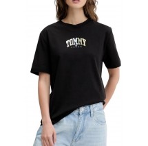 TOMMY JEANS  RLX COLOR VARSITY TEE T-SHIRT ΜΠΛΟΥΖΑ ΓΥΝΑΙΚΕΙΑ BLACK