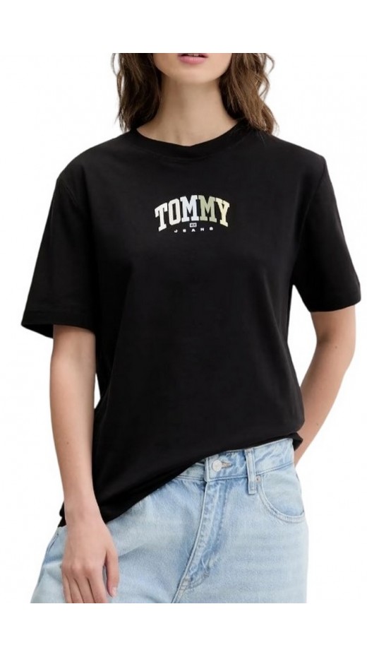 TOMMY JEANS  RLX COLOR VARSITY TEE T-SHIRT ΜΠΛΟΥΖΑ ΓΥΝΑΙΚΕΙΑ BLACK