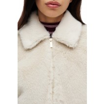 TOMMY JEANS FAUX FUR JACKET EXT ΜΠΟΥΦΑΝ ΓΥΝΑΙΚΕΙΟ STONE