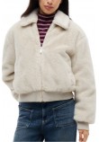 TOMMY JEANS FAUX FUR JACKET EXT ΜΠΟΥΦΑΝ ΓΥΝΑΙΚΕΙΟ STONE