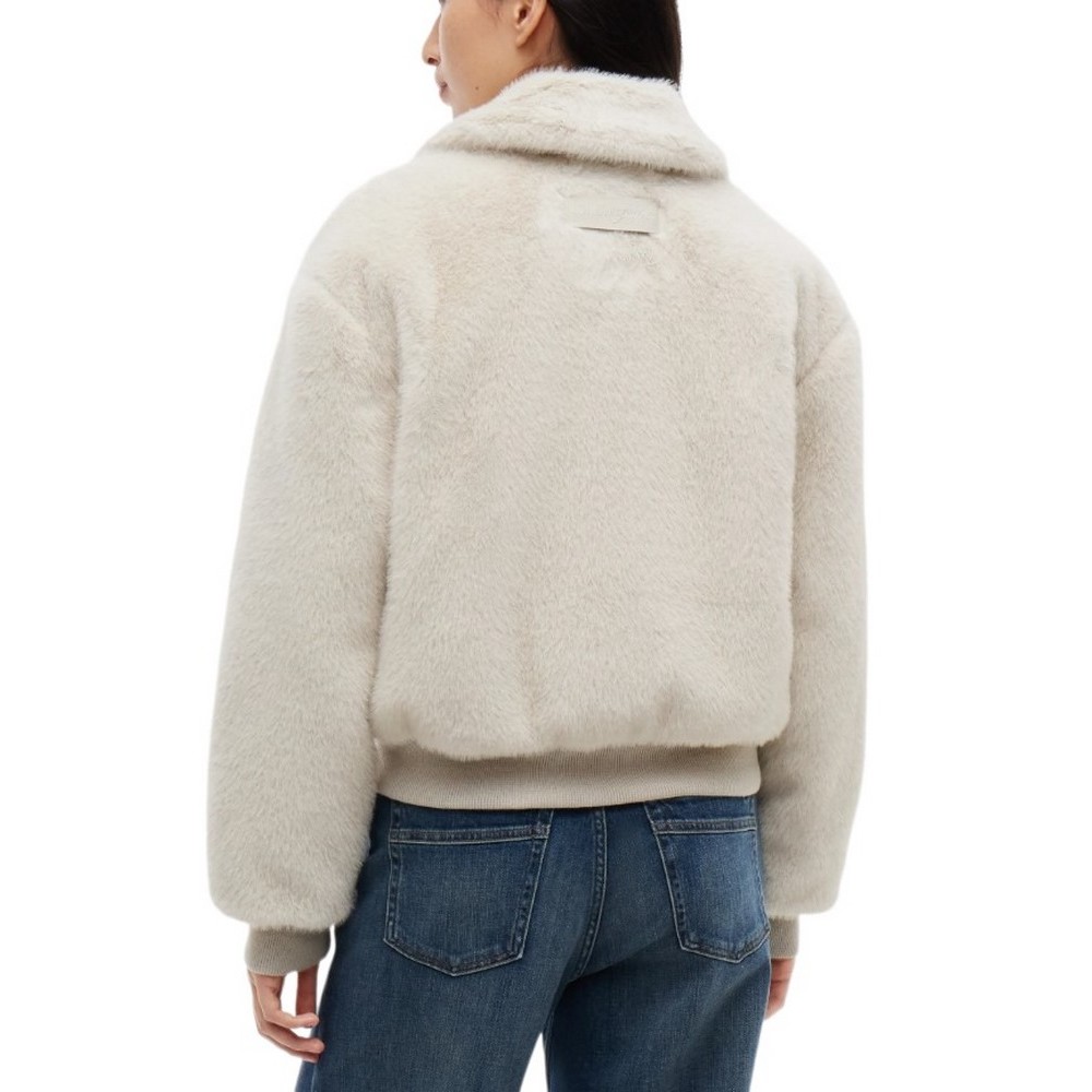 TOMMY JEANS FAUX FUR JACKET EXT ΜΠΟΥΦΑΝ ΓΥΝΑΙΚΕΙΟ STONE