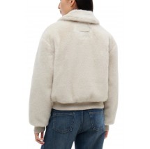 TOMMY JEANS FAUX FUR JACKET EXT ΜΠΟΥΦΑΝ ΓΥΝΑΙΚΕΙΟ STONE