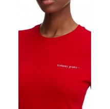 TOMMY JEANS SLIM ESS LOGO 1 EXT T-SHIRT ΜΠΛΟΥΖΑ ΓΥΝΑΙΚΕΙΑ RED
